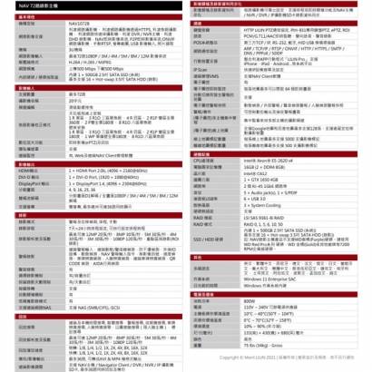 LILIN 利凌 NAV1108B 108路 雙螢幕 支援雙串流模式 NAV錄影主機