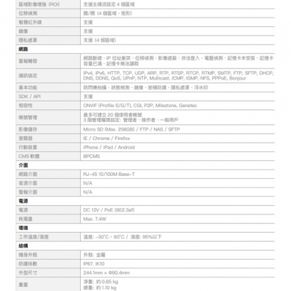欣永成Benelink BLI4517Z 400萬畫素 槍型電動變焦紅外線POE網路攝影機