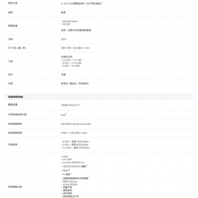 TP-LINK EAP783 BE22000 吸頂式三頻 Wi-Fi 7 基地台