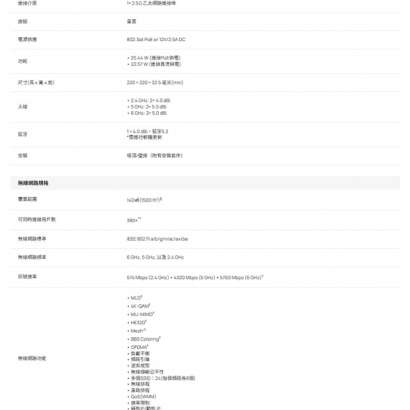 TP-LINK EAP772(US) V1 BE11000 吸頂式三頻 Wi-Fi 7 無線基地台