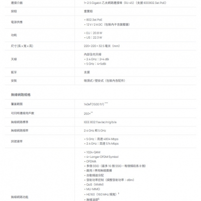 TP-LINK EAP673 AX5400 吸頂式 WiFi 6 基地台 / 無線 AP