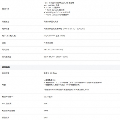 TP-LINK SG6428X Omada 24 埠 Gigabit 可堆疊 L3 管理型交換器 (含 4 個 10G 插槽)