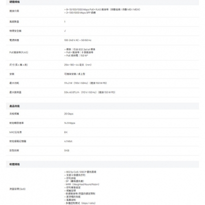 TP-LINK SG2210MP V4.20 Omada 10 埠 Gigabit 智慧型交換器 (含 8 埠 PoE+)
