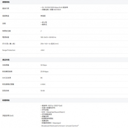 TP-LINK ES216G Omada 16 埠 Gigabit 簡易管理型交換器