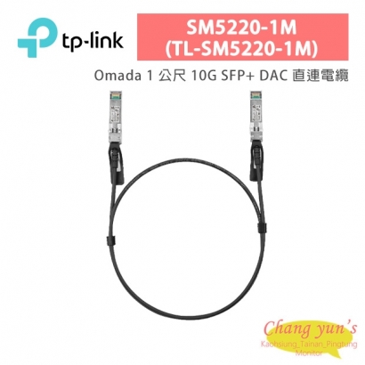 TP-LINK SM5220-1M (TL-SM5220-1M) Omada 1 公尺 10G SFP+ DAC 直連電纜