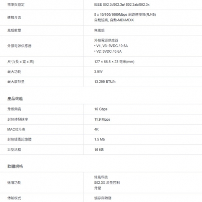 TP-LINK LS1008G 8埠 10/100/1000Mbps 桌上型交換器
