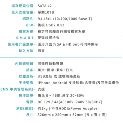 VACRON VDN-NKZ808E 8路 5MP 影音錄影系統