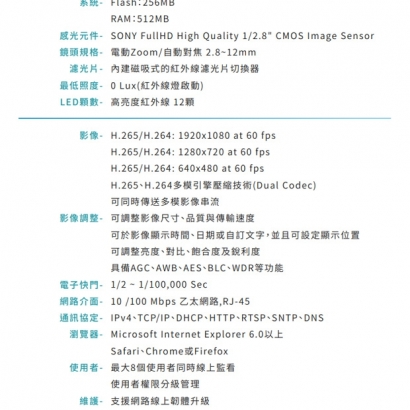 VACRON VIN-US730CTA-EA 1080P AI車牌辨識網路攝影機