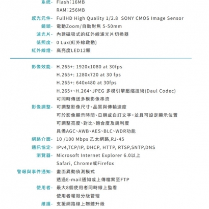 VACRON VIG-US730VT-D2 1080P 戶外型電動鏡頭網路攝影機