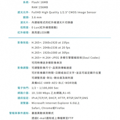 VACRON VIG-UJ768-Z7 5MP 槍型戶外型網路攝影機