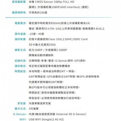 VACRON VVN-CBN37A 1080P 1+1CH 行車影音記錄器