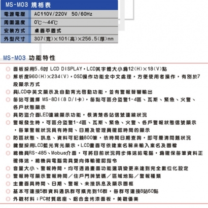 MS-M03 防盜管理總機
