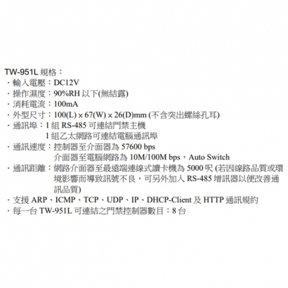 TW-951L 通訊介面器