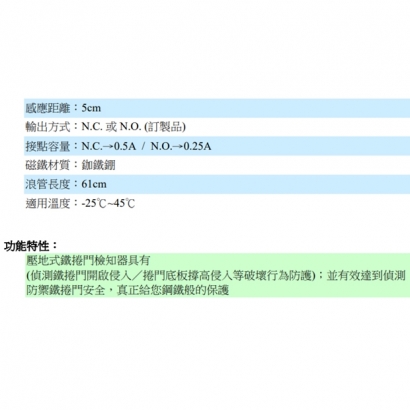RS-MD01C 壓地式鐵捲門檢知器 適用於鐵捲門