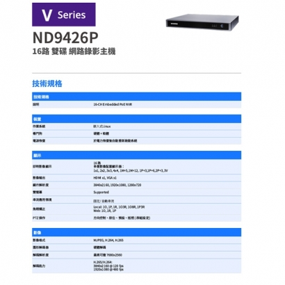 VIVOTEK ND9426P 16路 雙碟 網路錄影主機.1.jpg