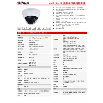 大華dahua DH-IPC-HDBW2431R-ZS-S2 4MP Lite IR 變焦半球網路攝影機1.jpg 大華dahua DH-IPC-HDBW2431R-ZS-S2 4MP Lite IR 變焦半球網路攝影機1.jpg