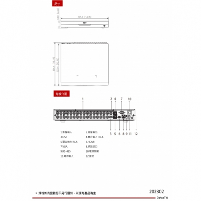 大華dahua DH-XVR5232AN-4KL-I3 32路五合一 1U 2HDDs3.jpg
