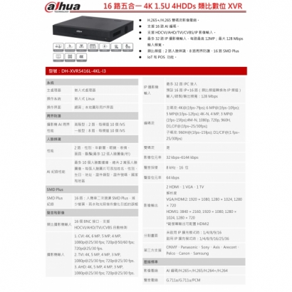 大華dahua DH-XVR5416L-4KL-I3 16路五合一4K 1.5U 4HDDs類比數位XVR1.jpg 大華dahua DH-XVR5416L-4KL-I3 16路五合一4K 1.5U 4HDDs類比數位XVR1.jpg