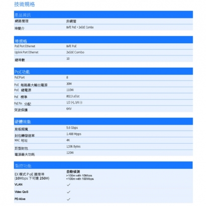 VIVOTEK AW-FGT-100P-110 10 埠非管理型 PoE 交換器.1.jpg