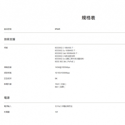 IP04R 高瓦數 PoE 中繼器 / 延長器