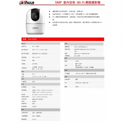 大華dahua DH-H5AE 5MP 室內定焦 Wi-Fi網路攝影機1.jpg