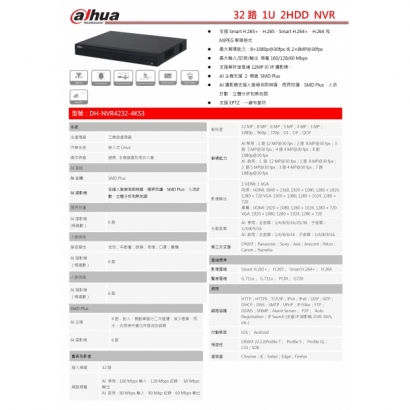 大華dahua DH-NVR4232-4KS3 32路 1U 2HDD NVR1.jpg