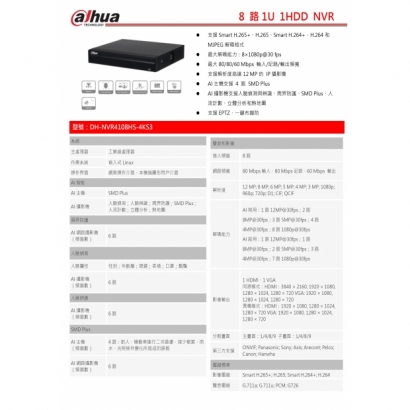 大華dahua DH-NVR4108HS-4KS3 8 路1U 1HDD NVR1.jpg