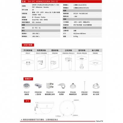 大華dahua DH- IPC-HDBW2531R-ZAS-S2 變焦 5MP 星光半球型紅外線 IP 攝影機2.jpg 大華dahua DH- IPC-HDBW2531R-ZAS-S2 變焦 5MP 星光半球型紅外線 IP 攝影機2.jpg