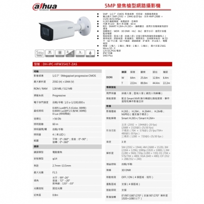 大華dahua DH-IPC-HFW3541T-ZAS 5MP IR 定焦槍型網路攝影機1.jpg 大華dahua DH-IPC-HFW3541T-ZAS 5MP IR 定焦槍型網路攝影機1.jpg