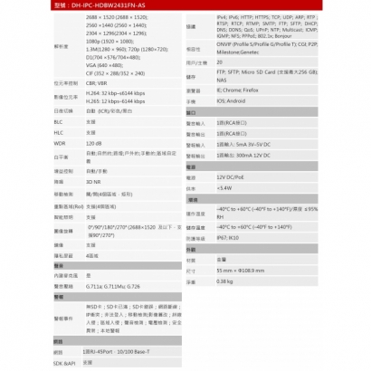 大華dahua DH-IPC-HDBW2431FN-AS 4MP Lite紅外線半球網路攝影機2.jpg 大華dahua DH-IPC-HDBW2431FN-AS 4MP Lite紅外線半球網路攝影機2.jpg