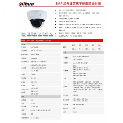 大華dahua DH-IPC-HDBW1530E-S6 5MP紅外線定焦半球網路攝影機1.jpg