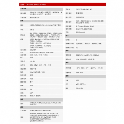 大華dahua DH-SD6CE445XA-HNR 4MP 45倍星光級紅外線PTZ IP攝影機2.jpg