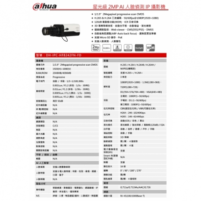 大華dahua DH-IPC-HF8242F-FD 星光級2MP AI人臉偵測網路攝影機1.jpg
