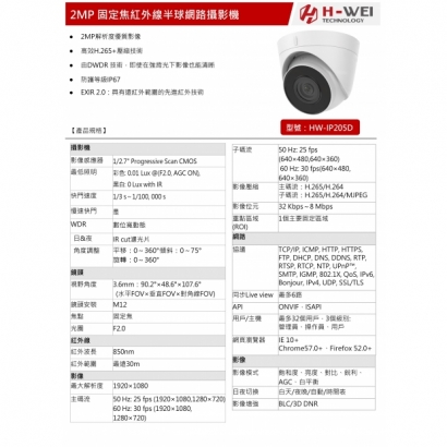 HW-IP205D 2MP 固定焦紅外線半球網路攝影機1.jpg