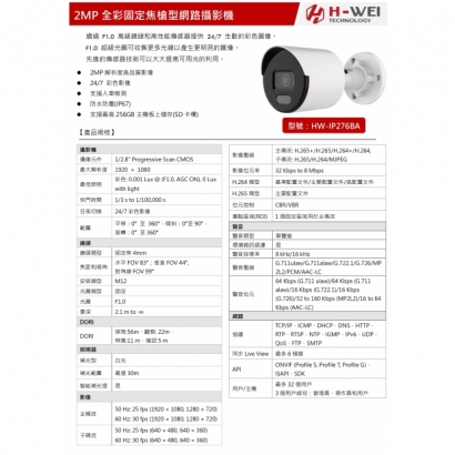HW-IP276BA 2MP 全彩固定焦槍型網路攝影機1.jpg