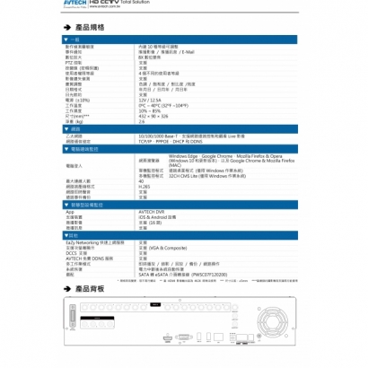 AVTECH 陞泰 DGD4117AX-U1 8MP五合一16路XVR _最多可安裝4顆硬碟_2.jpg