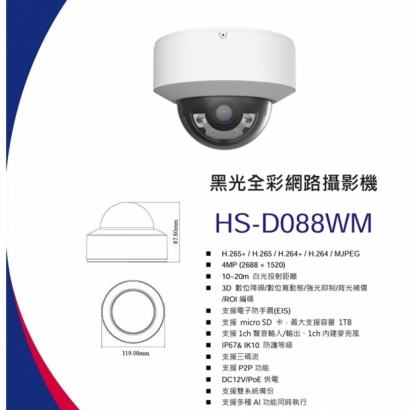 昇銳 HS-D088WM 4百萬黑光全彩半球型網路攝影機.1.jpg