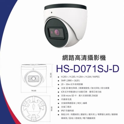 昇銳 HS-D071SJ-D 5百萬遺失物偵測半球型網路攝影機.1.jpg
