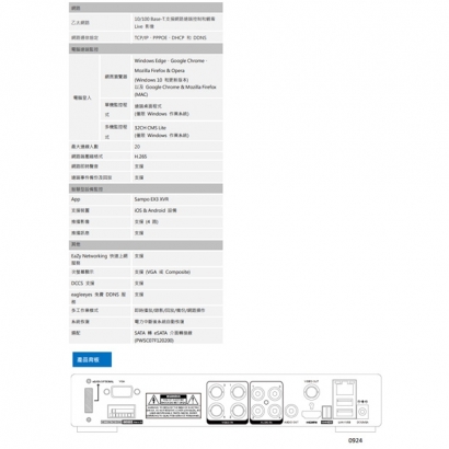 聲寶 DR-TWEX3-4 PRO 5MP H.265 eSATA 介面 五合一 4路XVR.2.jpg