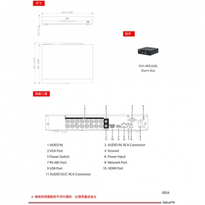 大華Dahua DH-XVR5116H-I3 1080P 16CH AI錄影主機.3.jpg