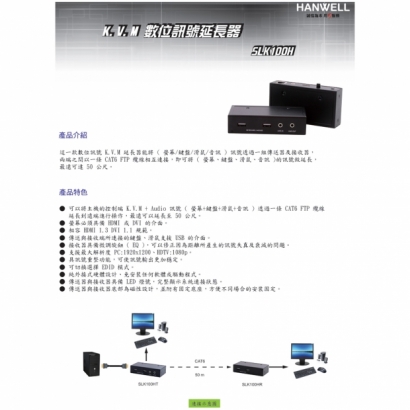 HANWELL SLK100H HDMI K.V.M 訊號 CAT.6 延長器.1.jpg HANWELL SLK100H HDMI K.V.M 訊號 CAT.6 延長器.1.jpg