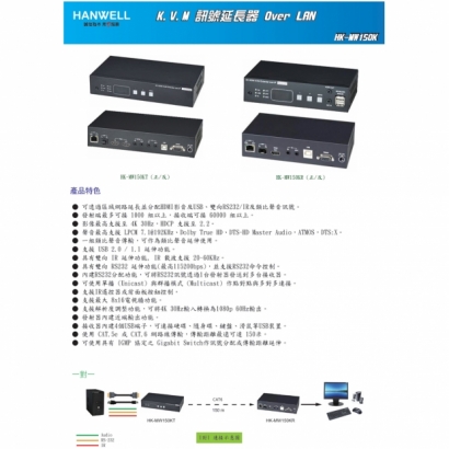 HANWELL HK-MW150K HDMI K.V.M 訊號 over LAN 延長器 _ 多對多 _.1.jpg HANWELL HK-MW150K HDMI K.V.M 訊號 over LAN 延長器 _ 多對多 _.1.jpg