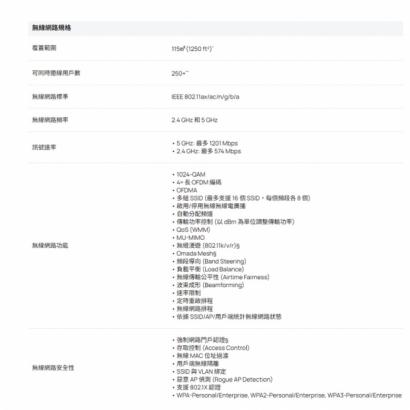 TP-LINK EAP613 AX1800 吸頂式 WiFi 6 無線基地台 TP-LINK EAP613 AX1800 吸頂式 WiFi 6 無線基地台