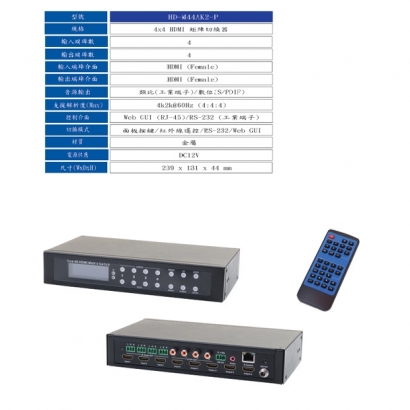 HANWELL HD-M44AK2-P 4x4 HDMI 矩陣切換器 _ 4K60Hz _.2.jpg HANWELL HD-M44AK2-P 4x4 HDMI 矩陣切換器 _ 4K60Hz _.2.jpg