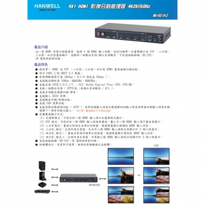 HANWELL MV401K2 4x1 HDMI 畫面分割處理器 _ 4K60Hz _.1.jpg HANWELL MV401K2 4x1 HDMI 畫面分割處理器 _ 4K60Hz _.1.jpg
