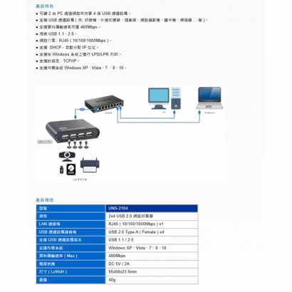HANWELL UNS-2104G 2x4 USB 2.0 網路共享器.1.jpg HANWELL UNS-2104G 2x4 USB 2.0 網路共享器.1.jpg