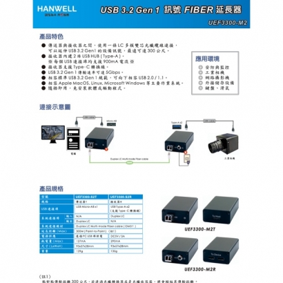 HANWELL UEF3300-M2 USB 3.2 Gen1 訊號多模光纖延長器 _ 300M _.1.jpg HANWELL UEF3300-M2 USB 3.2 Gen1 訊號多模光纖延長器 _ 300M _.1.jpg