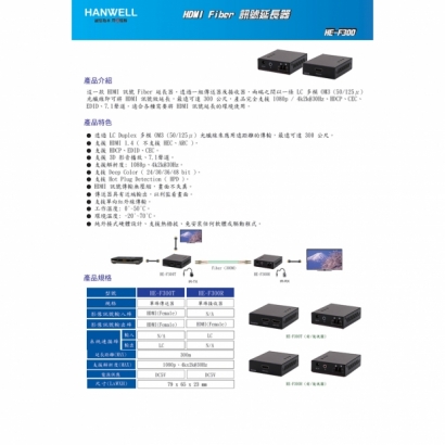HANWELL HE-F300 HDMI 訊號 Fiber 延長器 _ 4K30Hz _.1.jpg HANWELL HE-F300 HDMI 訊號 Fiber 延長器 _ 4K30Hz _.1.jpg