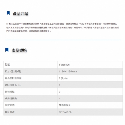 TONNET TVI68806 IP數位式護士呼叫器.1.jpg TONNET TVI68806 IP數位式護士呼叫器.1.jpg